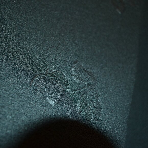 BonWorth Dark Green Polyester Short Sleeves Pressed-up Floral Texture Blouse L - Picture 7 of 13